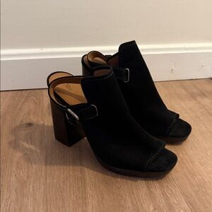 Elegant Black Women's Heeled Sandals Frye